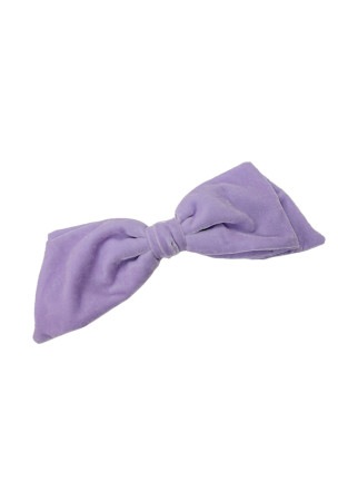(lavender) velvet bow ribbon hair clip