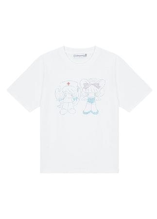 (2��) white oliwa angel nurse twinkle t-shirt 
