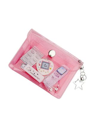 (neon pink) twinkle clear case