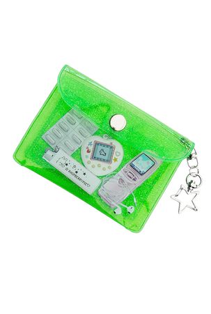 (neon green) twinkle clear case