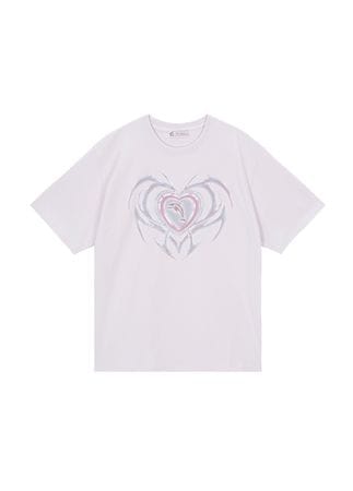 pale pink heart dolphin twinkle T-shirt 