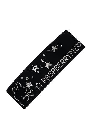 black rsp emoji logo hair clip