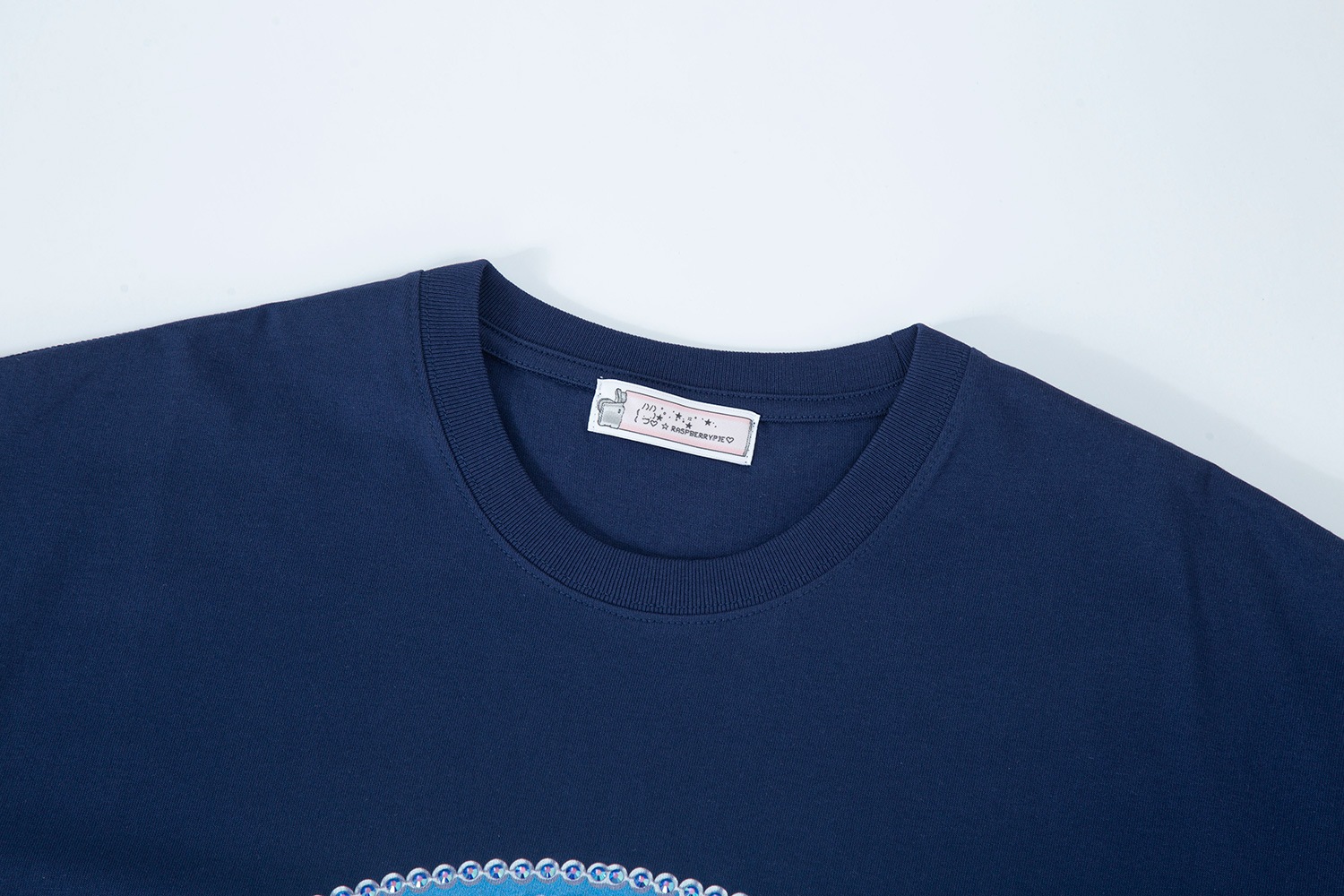 navy ellipse dolphin twinkle T-shirt 