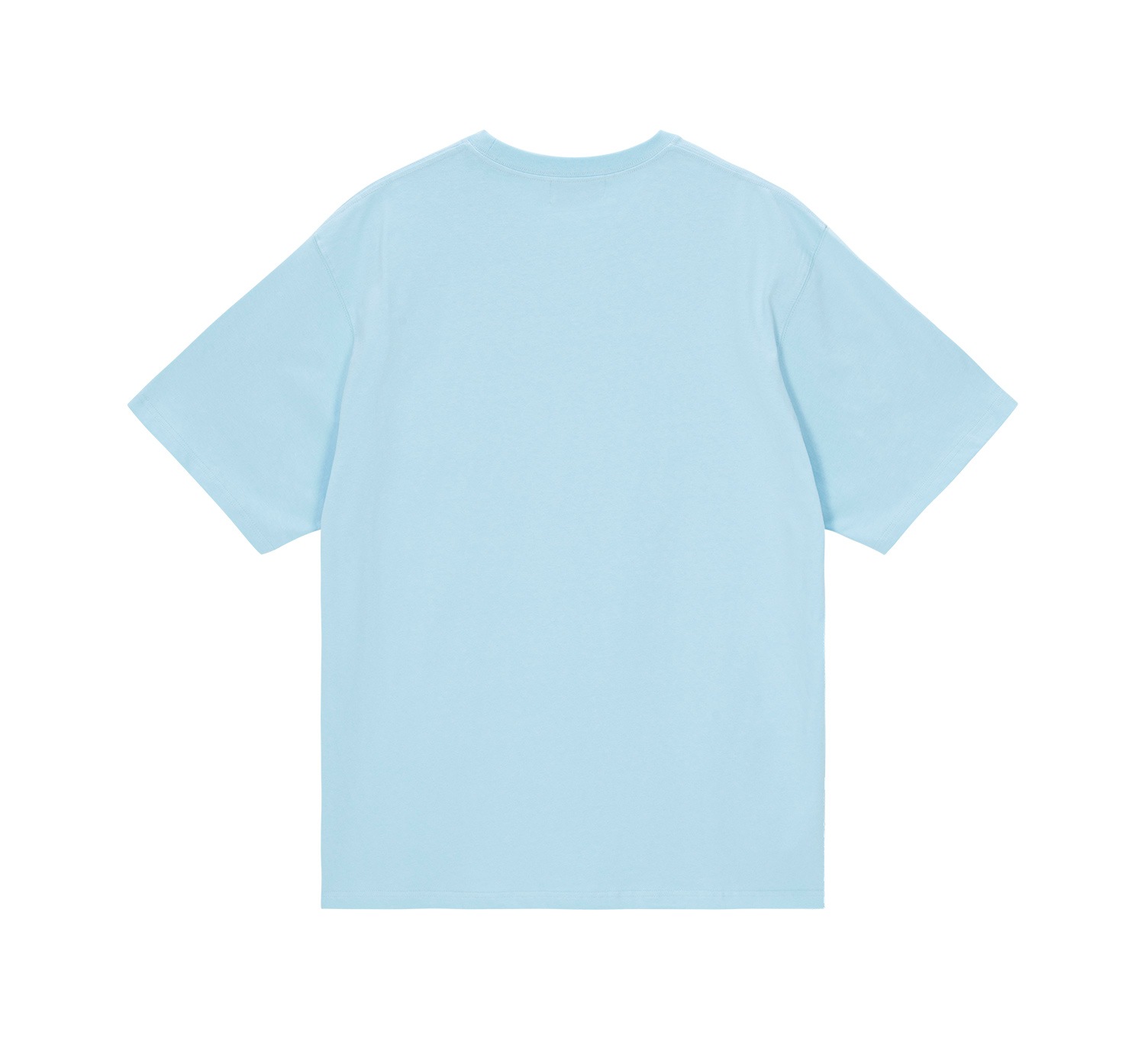 sky blue ellipse dolphin twinkle T-shirt 