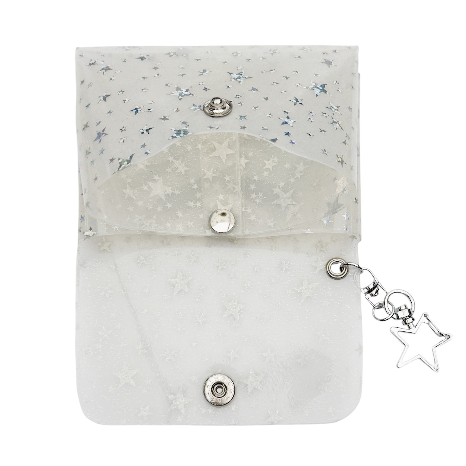 milk white star dolphin pvc pouch