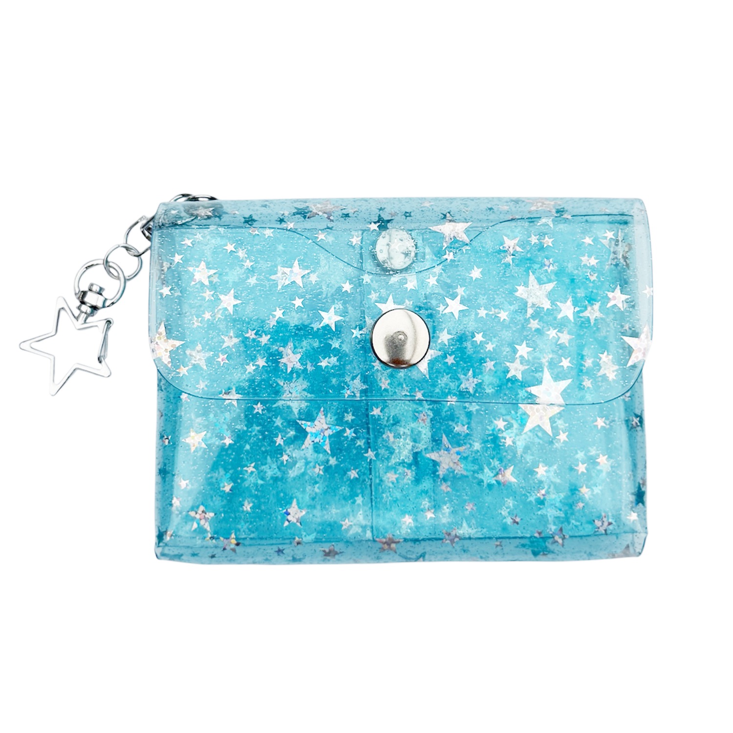 sky blue star dolphin pvc pouch