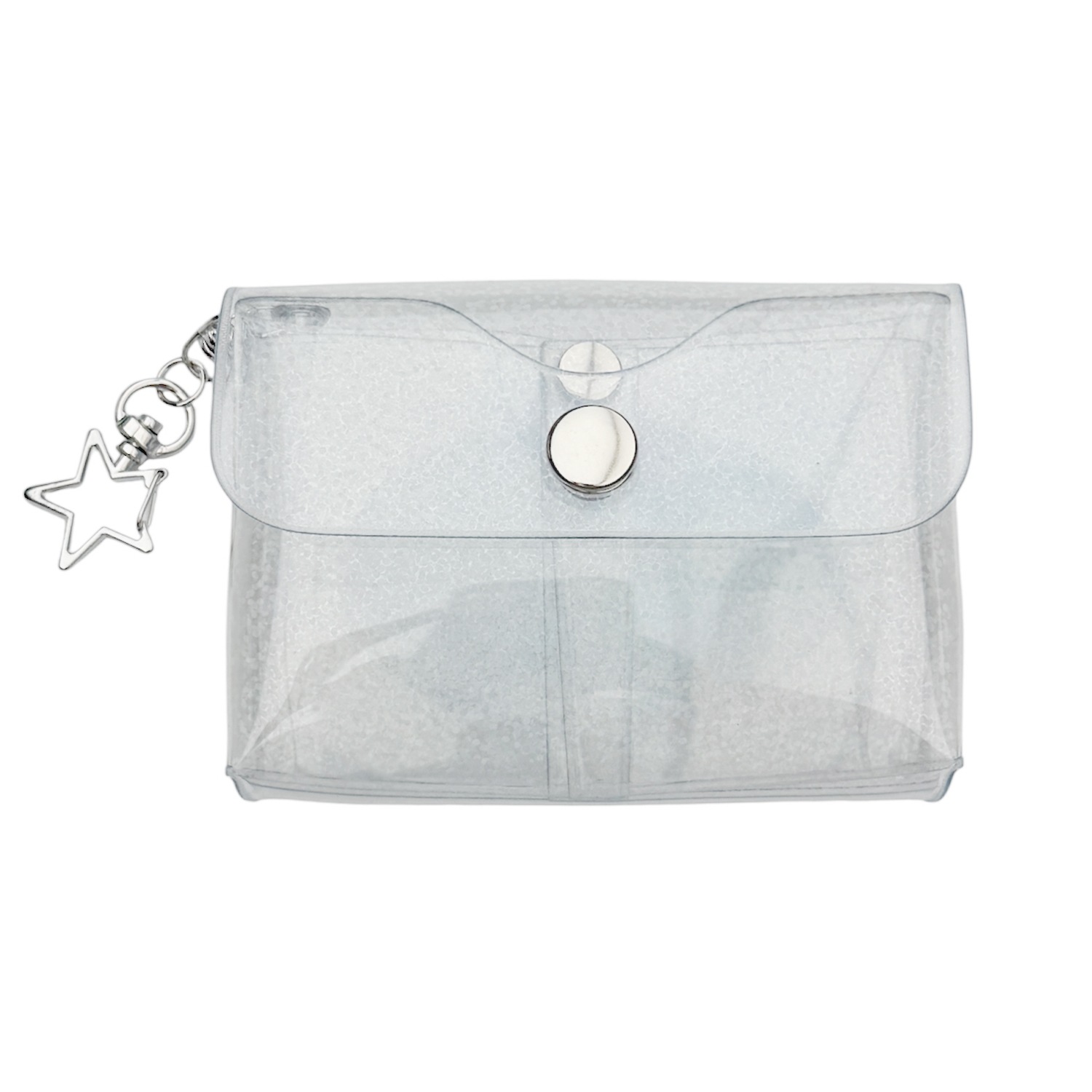 clear hologram dolphin pvc pouch