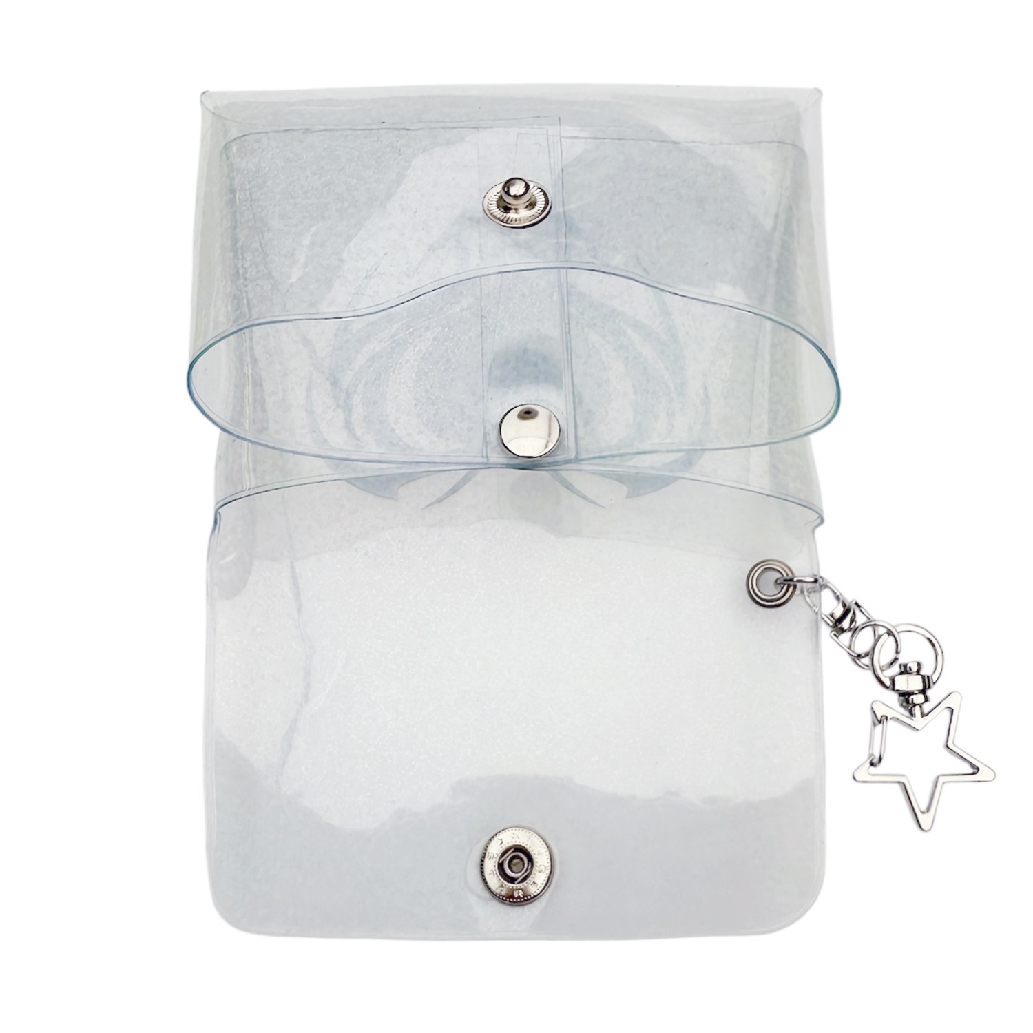 clear hologram dolphin pvc pouch