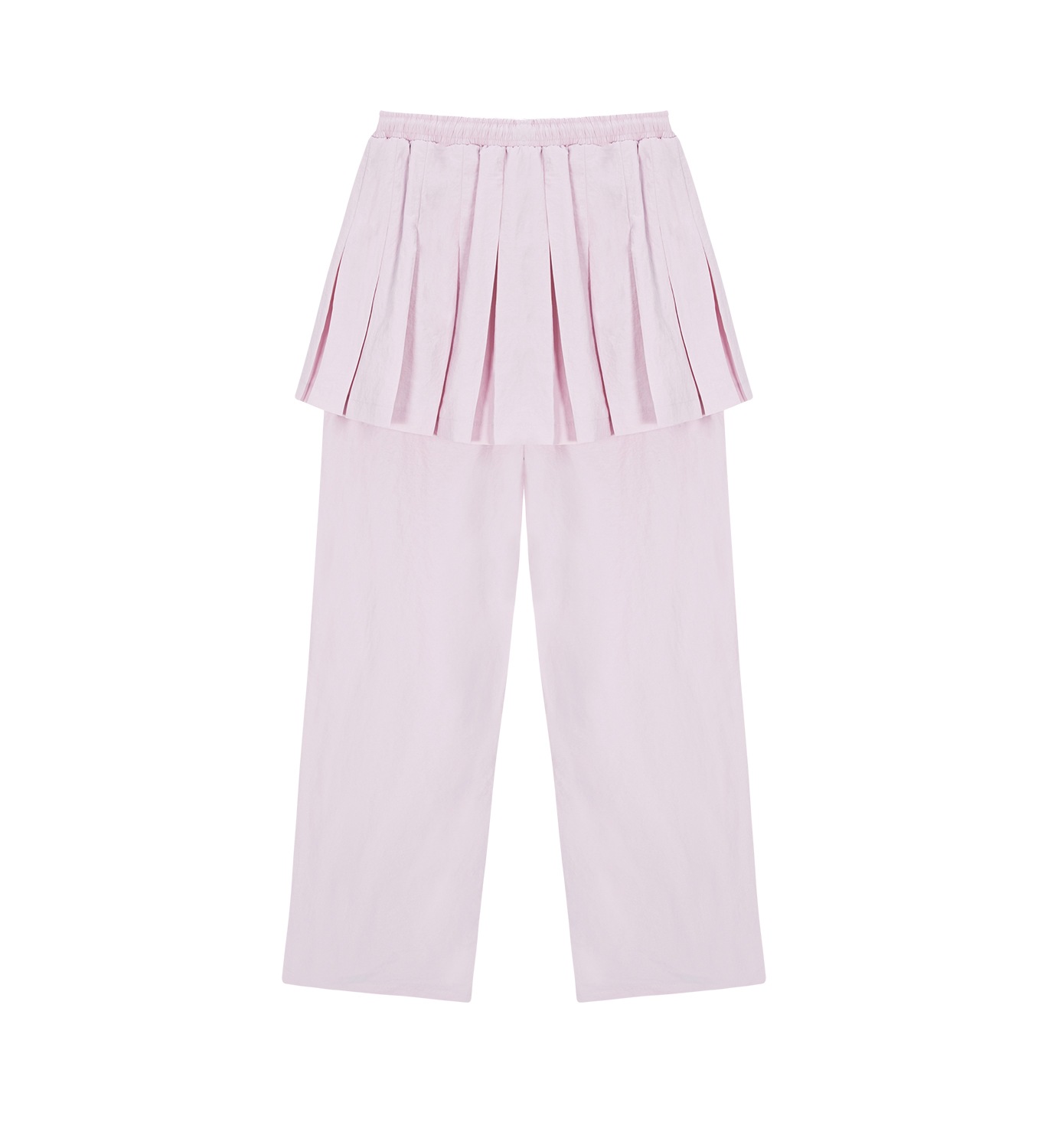pale pink jacquard band skirt pants