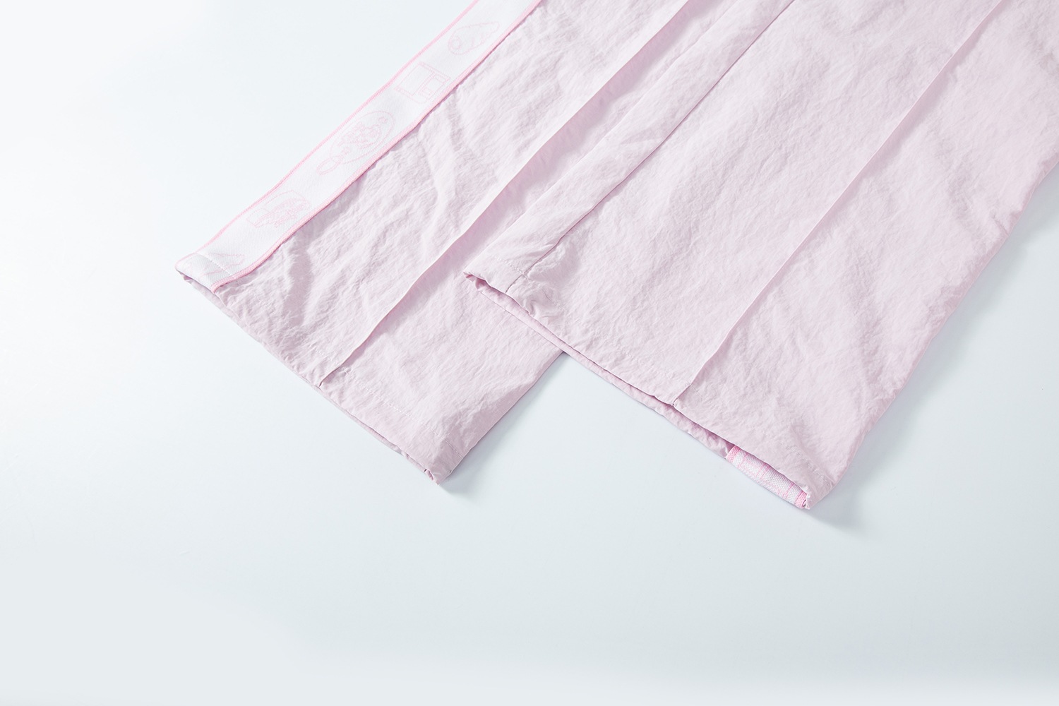 pale pink jacquard band skirt pants