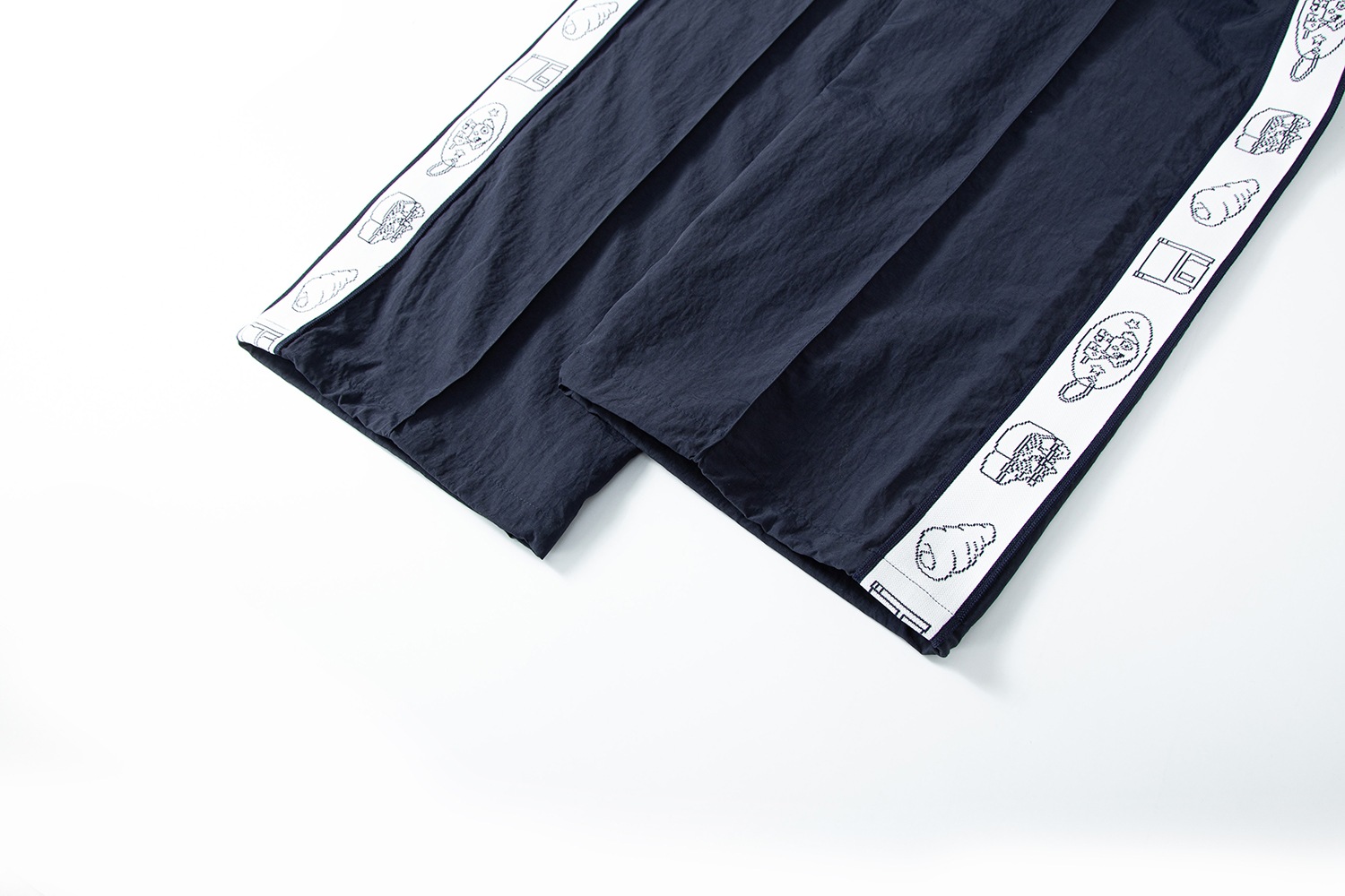 navy jacquard band skirt pants