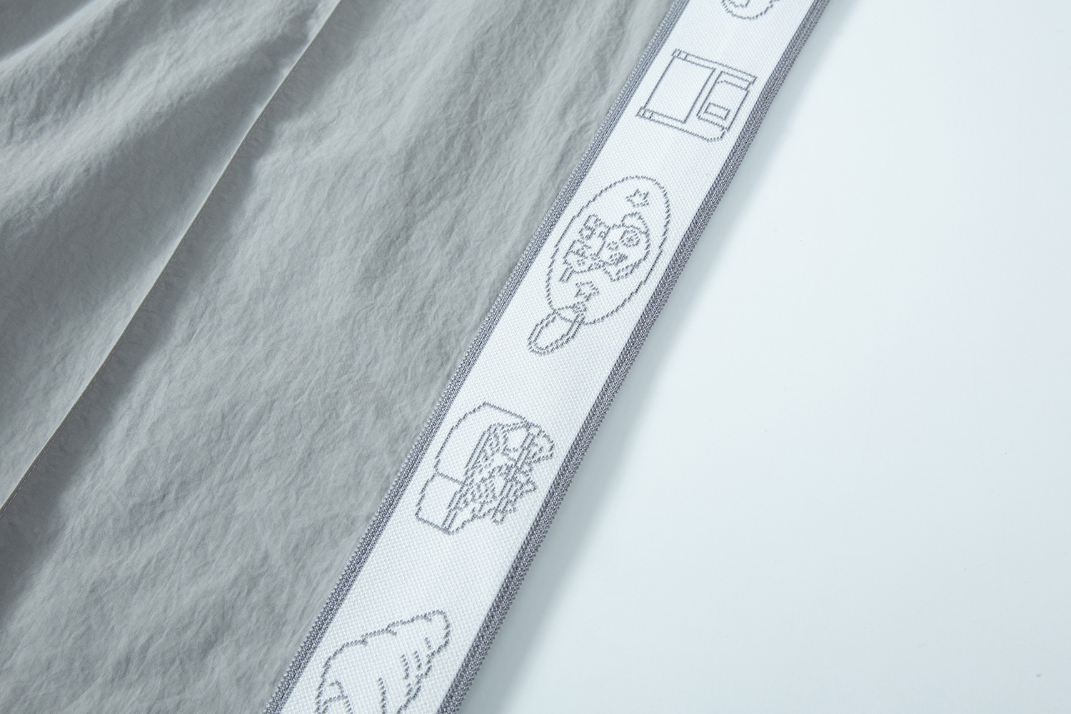 (2��) gray jacquard band skirt pants 