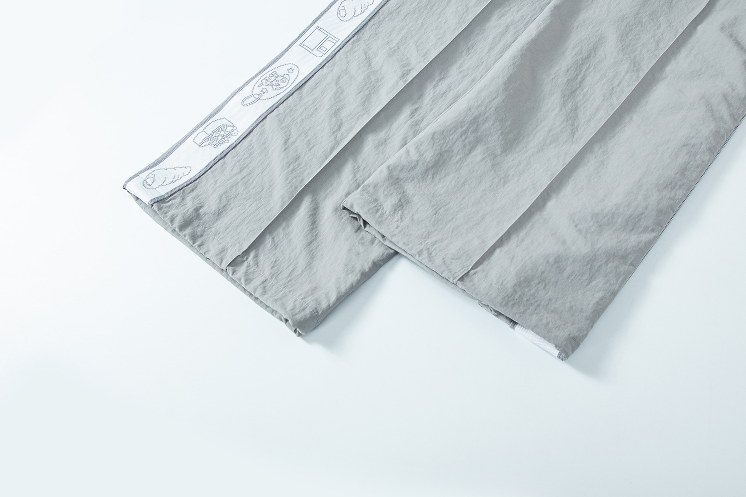 (2��) gray jacquard band skirt pants 