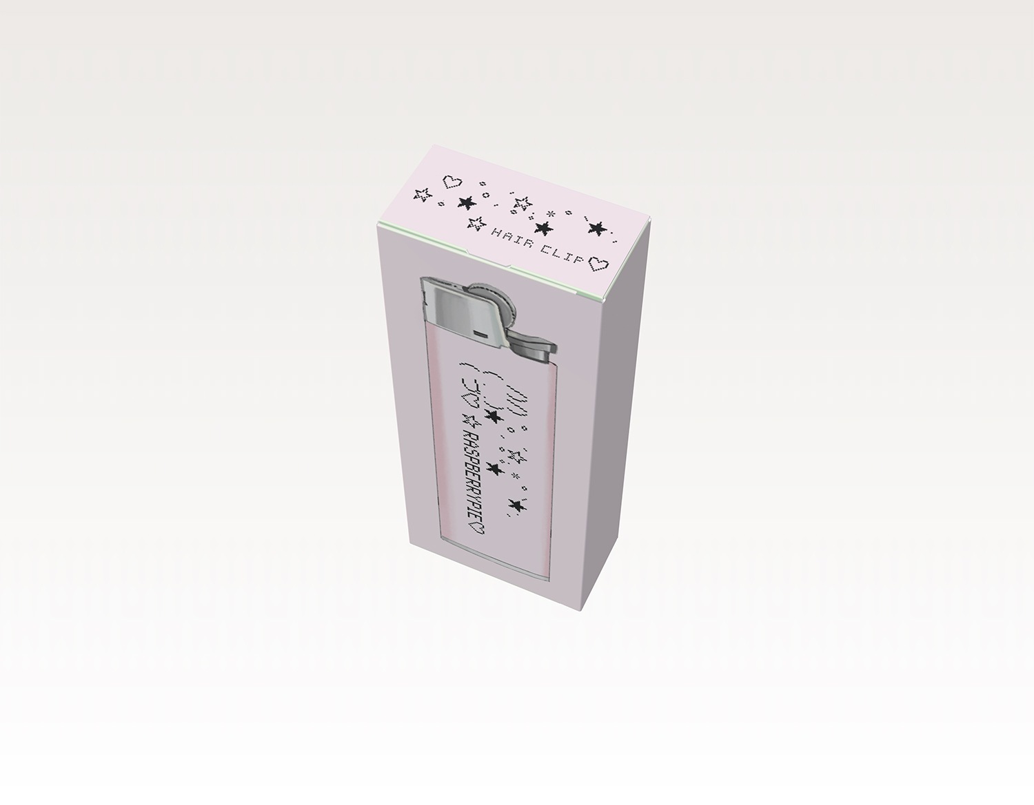 black rsp emoji logo hair clip