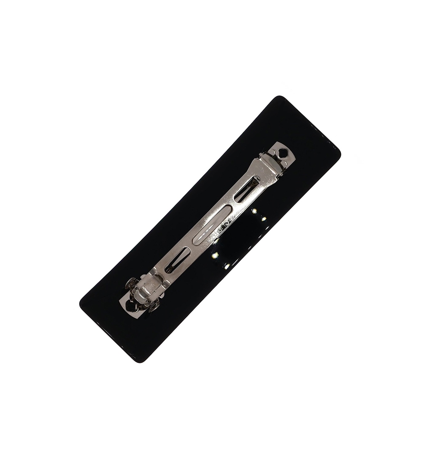 black rsp emoji logo hair clip