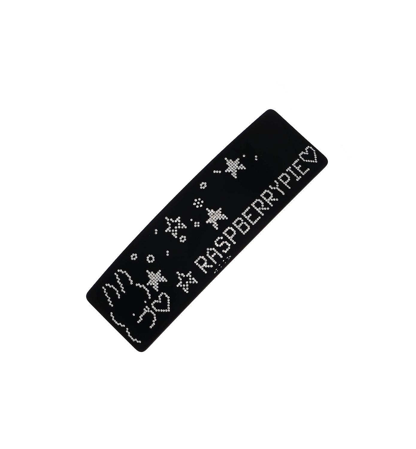black rsp emoji logo hair clip