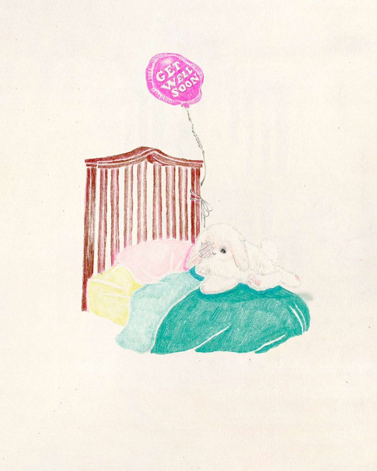 (white melange) motka ambu bed bunny hood zipup