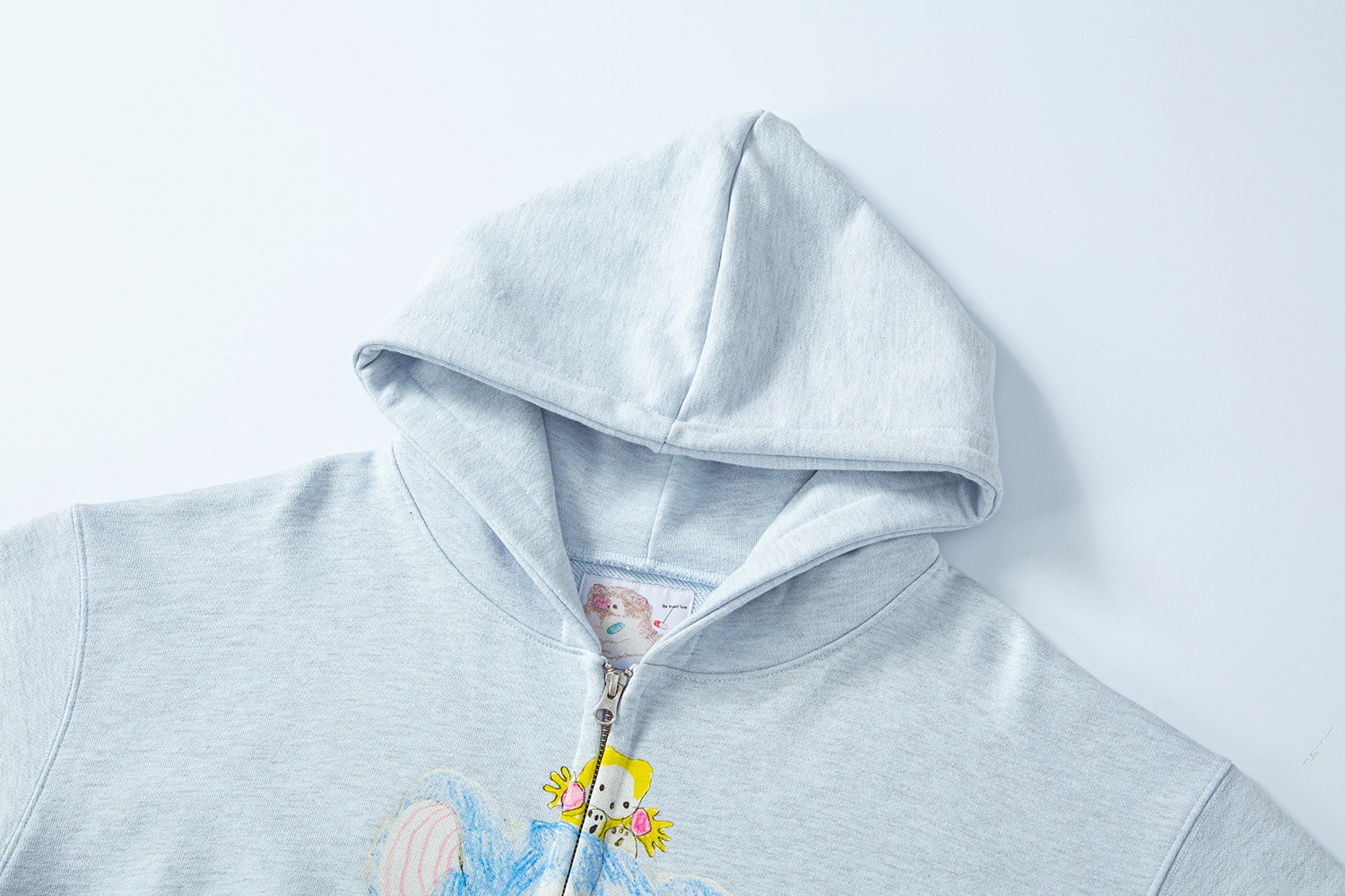 (blue melange) motka ambu blue hug hood zipup