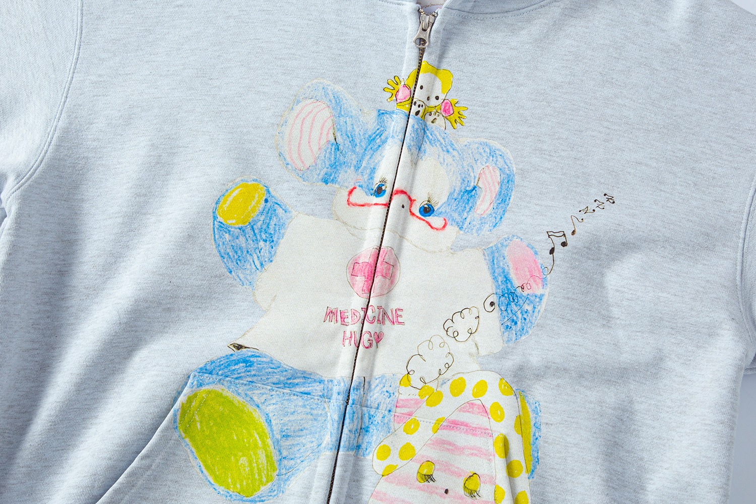 (blue melange) motka ambu blue hug hood zipup