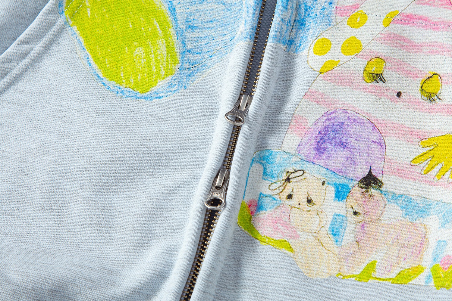 (blue melange) motka ambu blue hug hood zipup