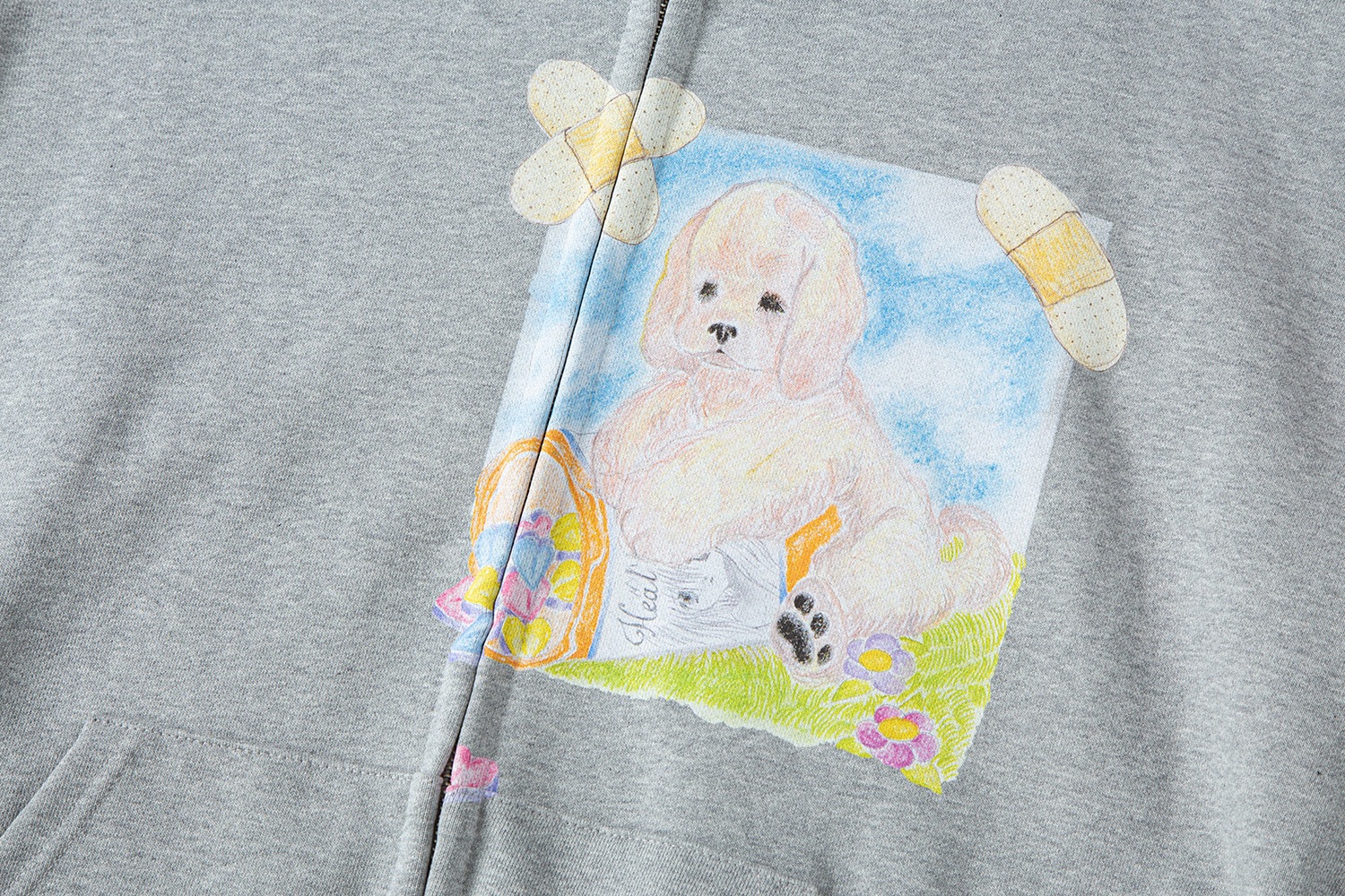 (gray melange) motka ambu puppy hood zipup