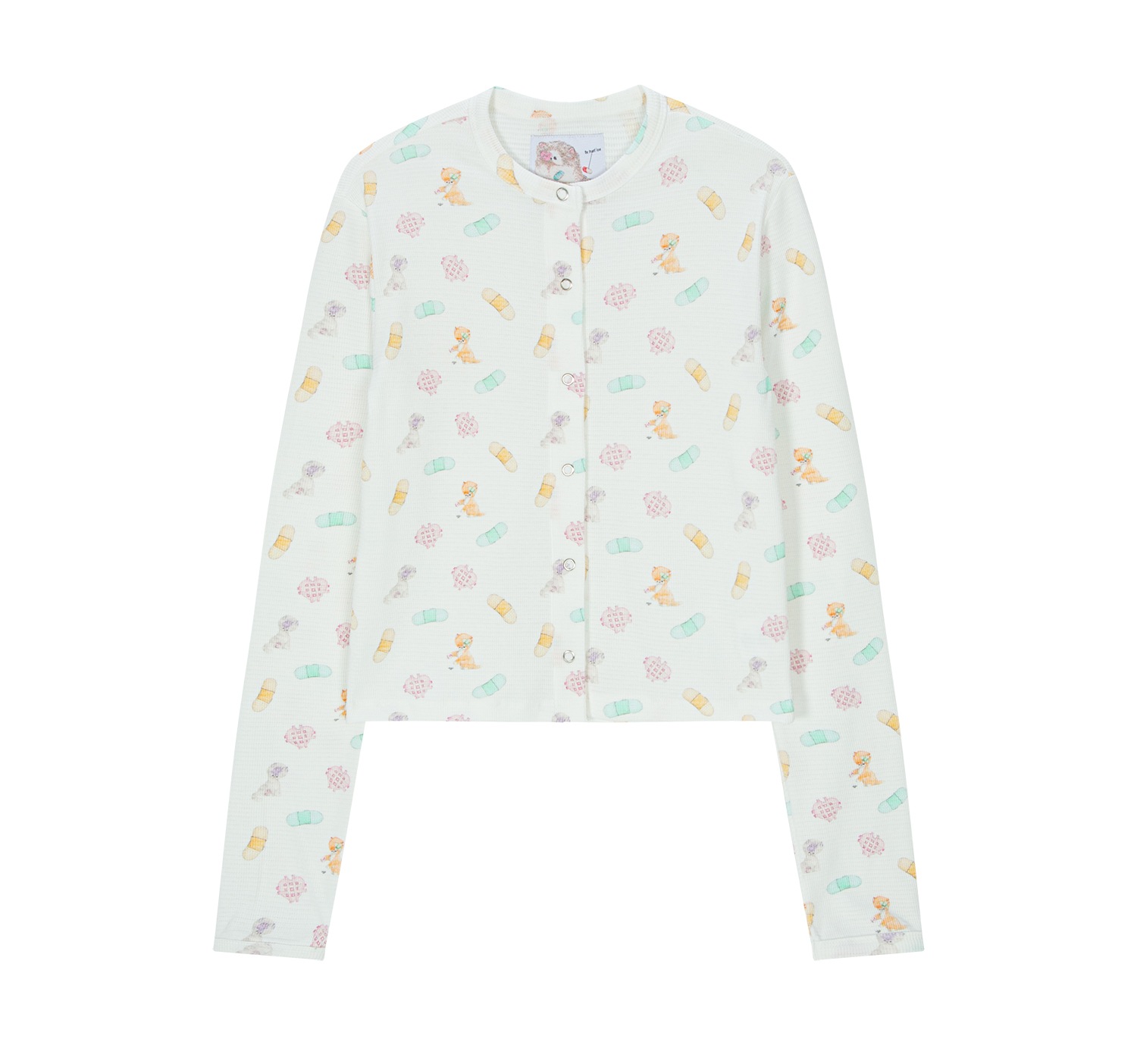 (color band) motka ambu band croffle cardigan 