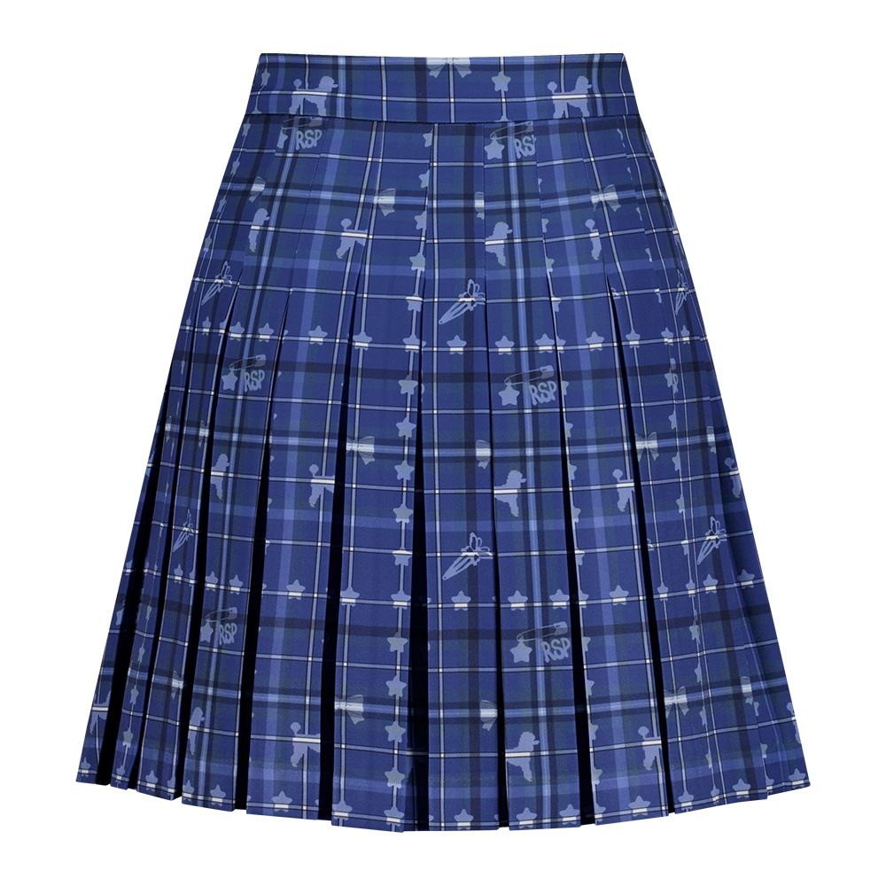 blue rsp check skirt