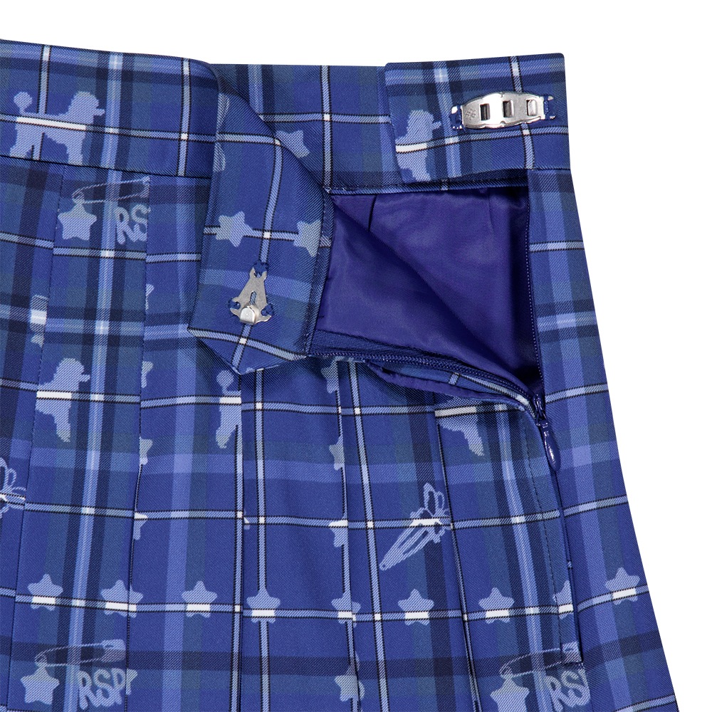 blue rsp check skirt