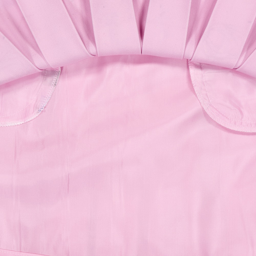 pink check illustration skirt