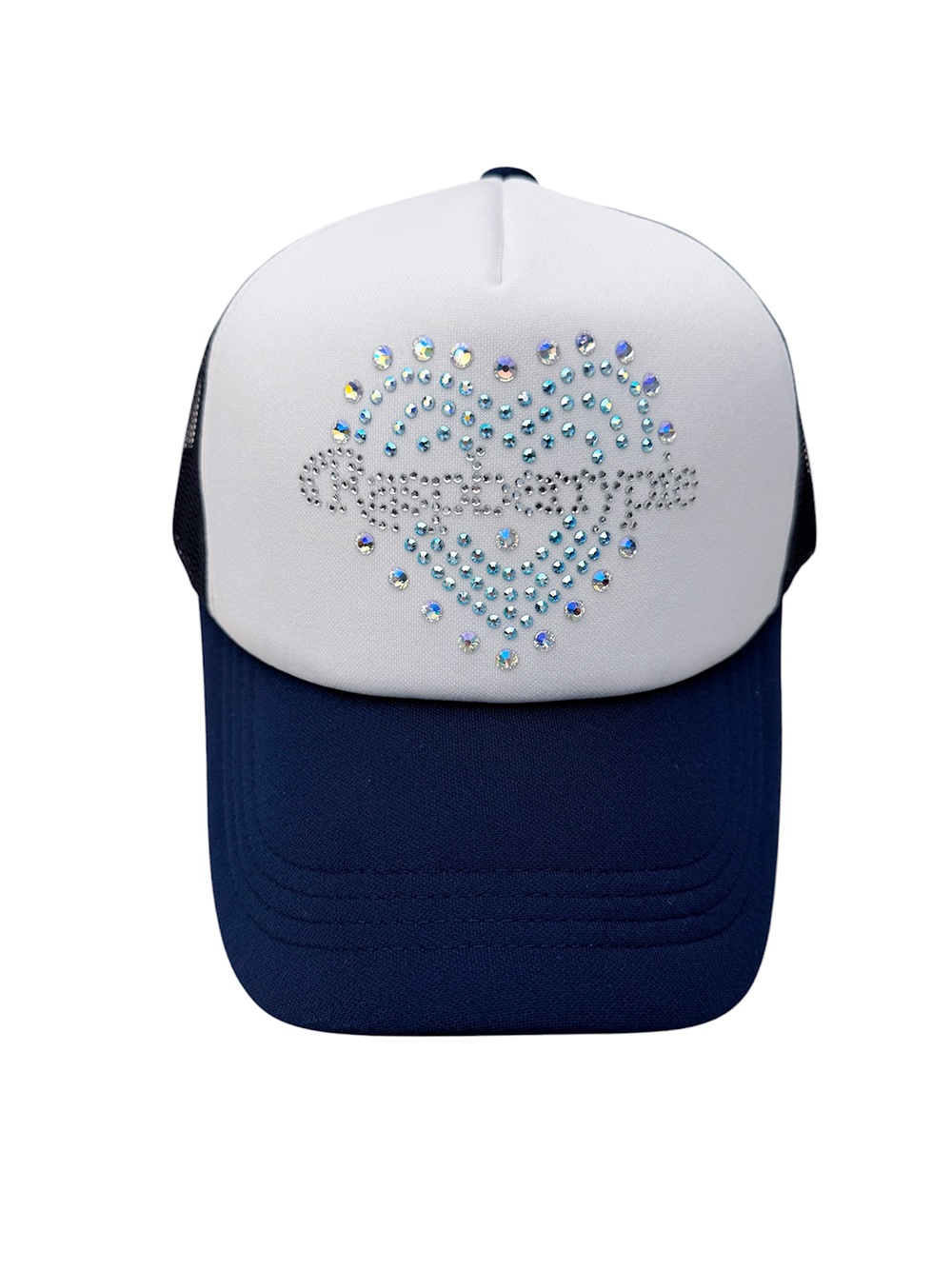 (navy) heart logo mesh cap