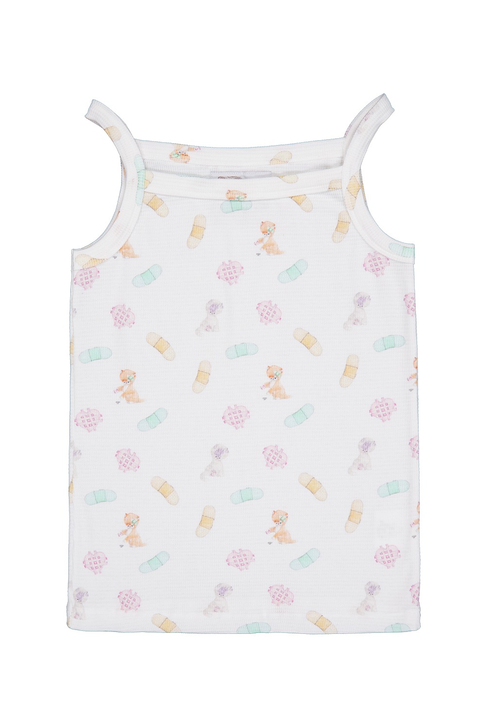 (color band) motka ambu band croffle sleeveless shirt