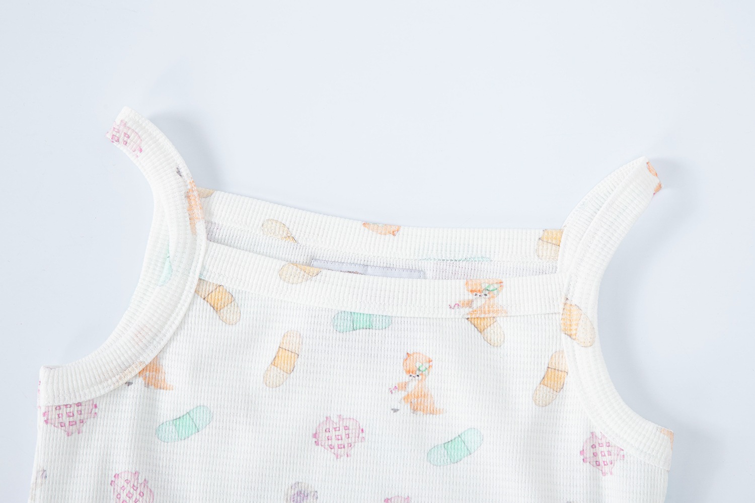 (color band) motka ambu band croffle sleeveless shirt