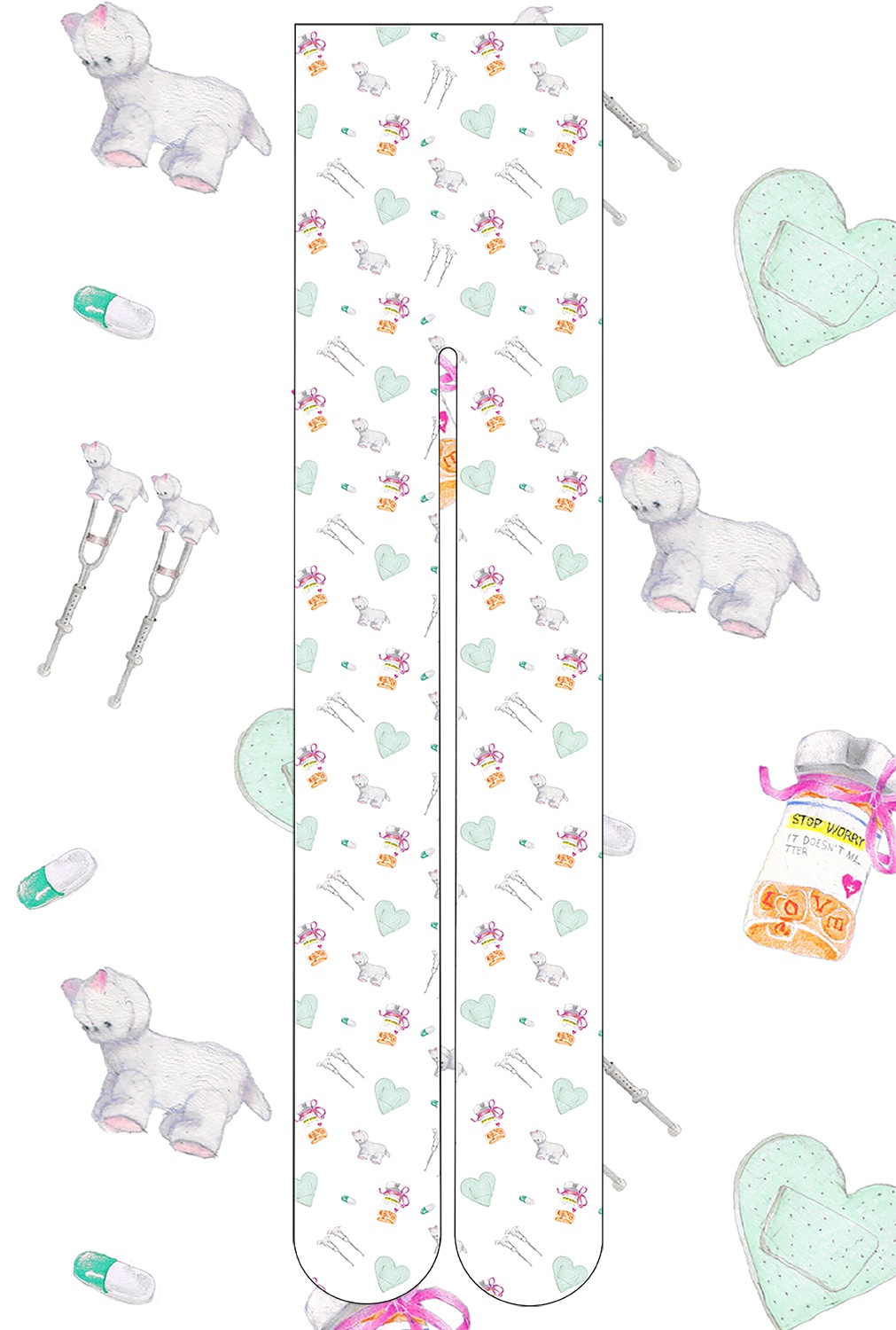 heart band medicine stocking 