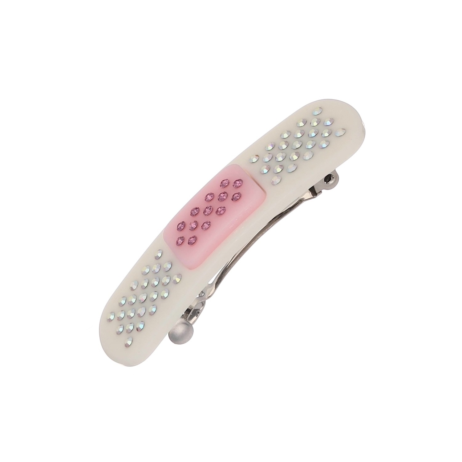 (ivory) mini band aid hair clip 