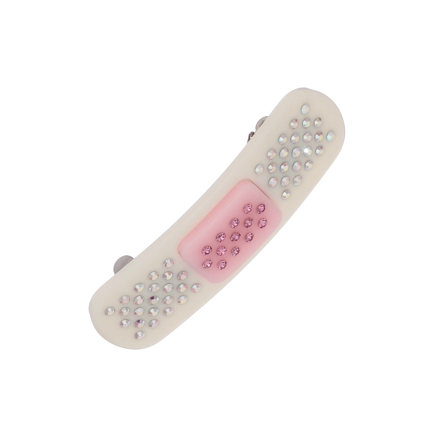 (ivory) mini band aid hair clip 