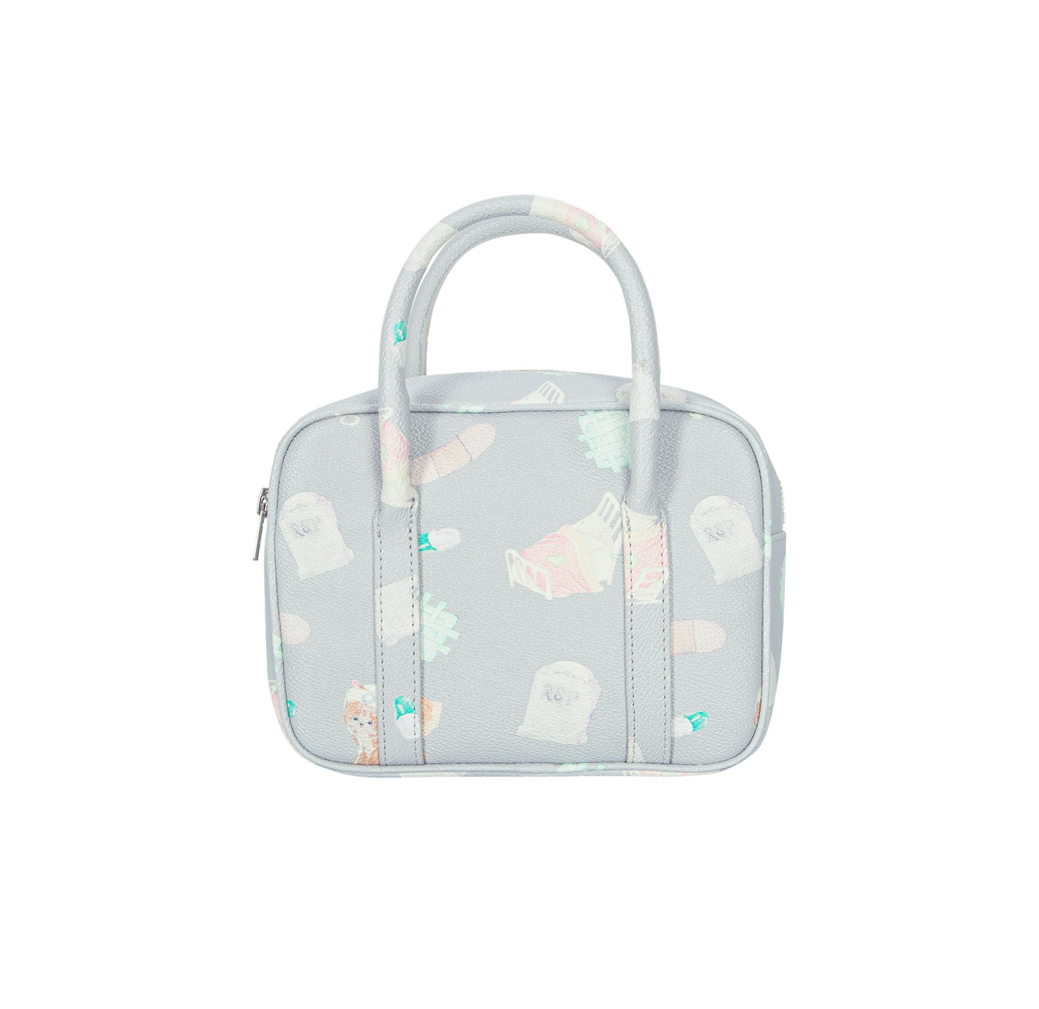 (gray yorkie band) motka ambu mini tote bag