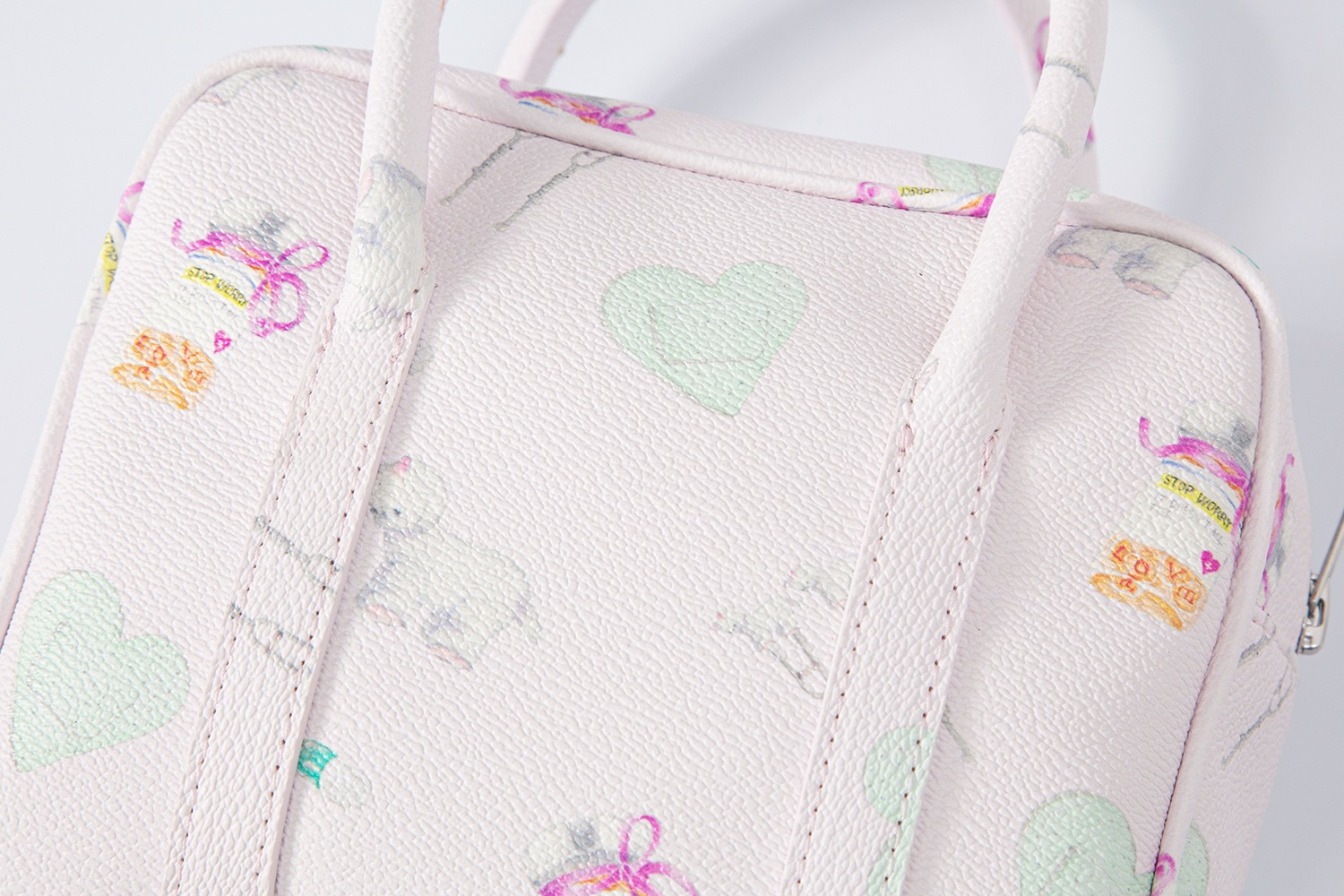 (pink heart band) motka ambu mini tote bag