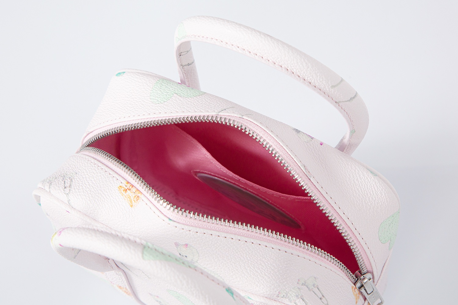 (pink heart band) motka ambu mini tote bag