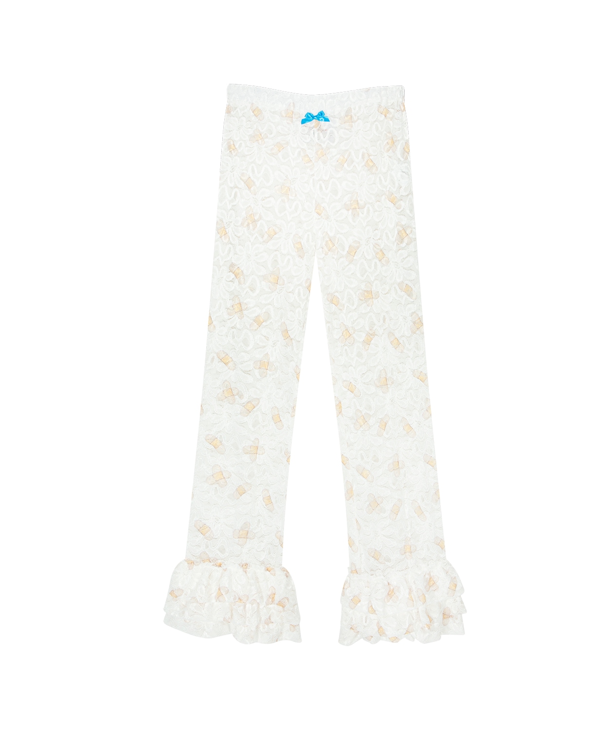 band lace frill pants