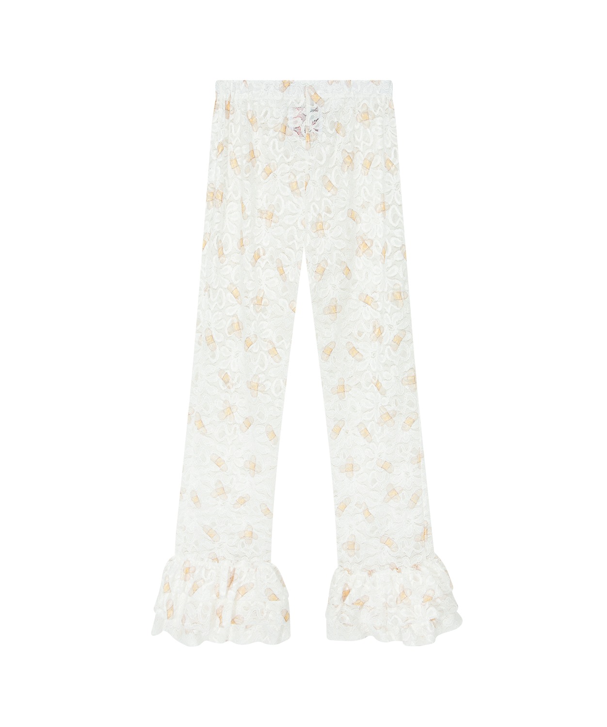 band lace frill pants