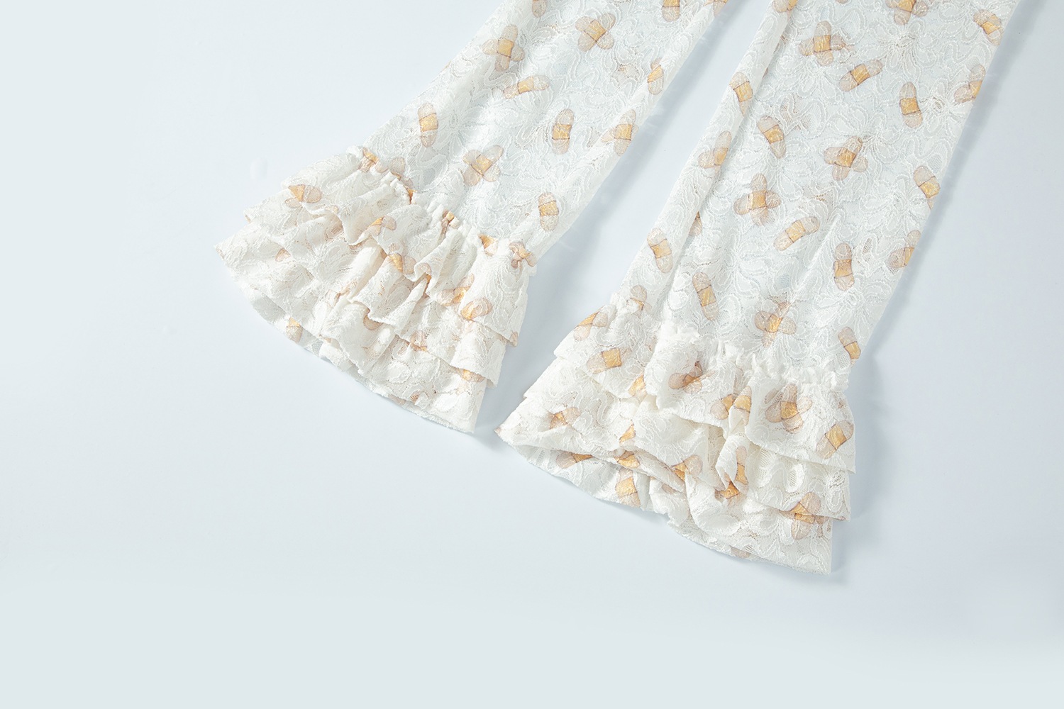 band lace frill pants
