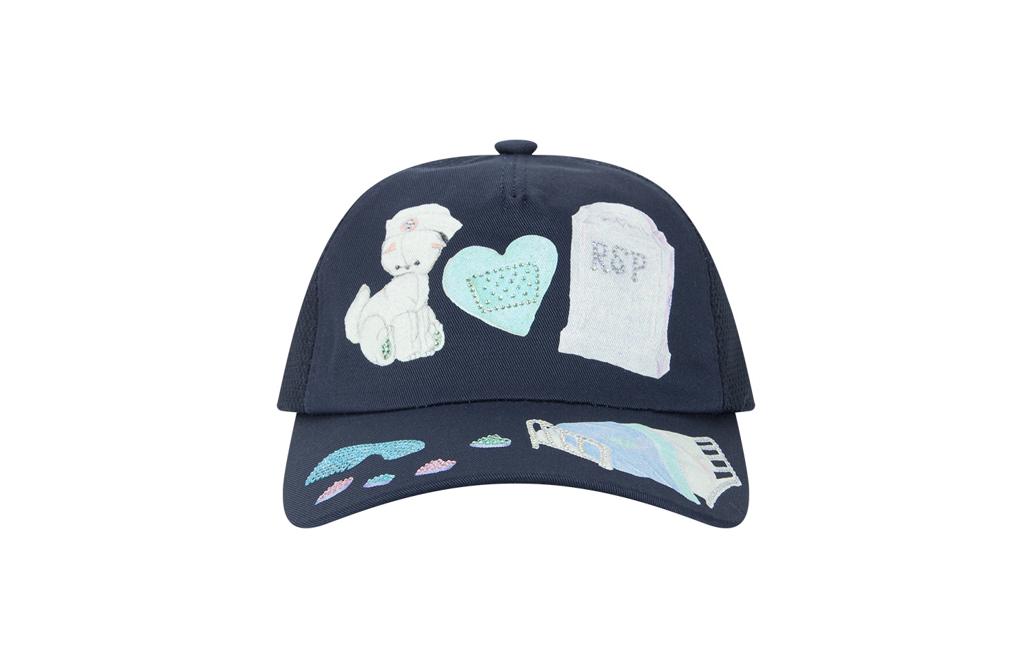 (navy) playing doctor mesh cap 