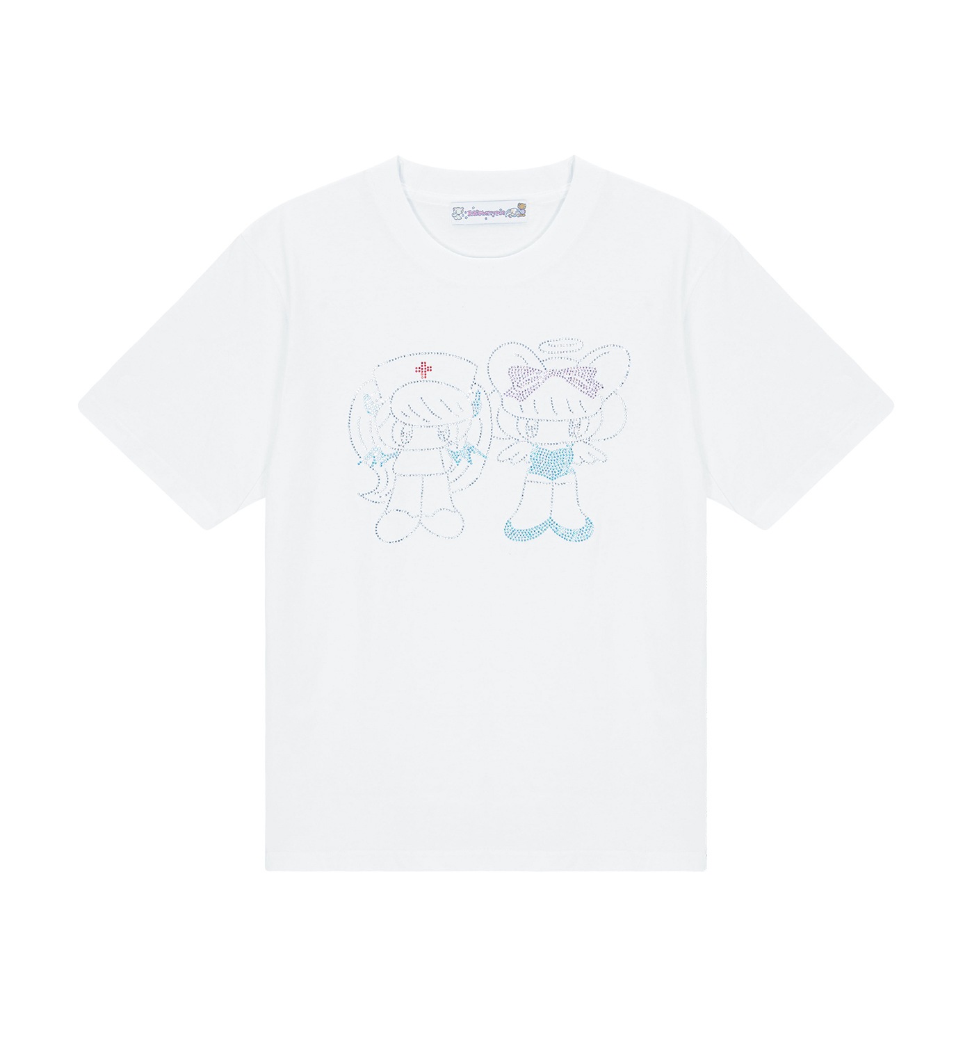 (2��) white oliwa angel nurse twinkle t-shirt 