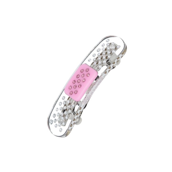 (clear pink) mini band aid hair clip 