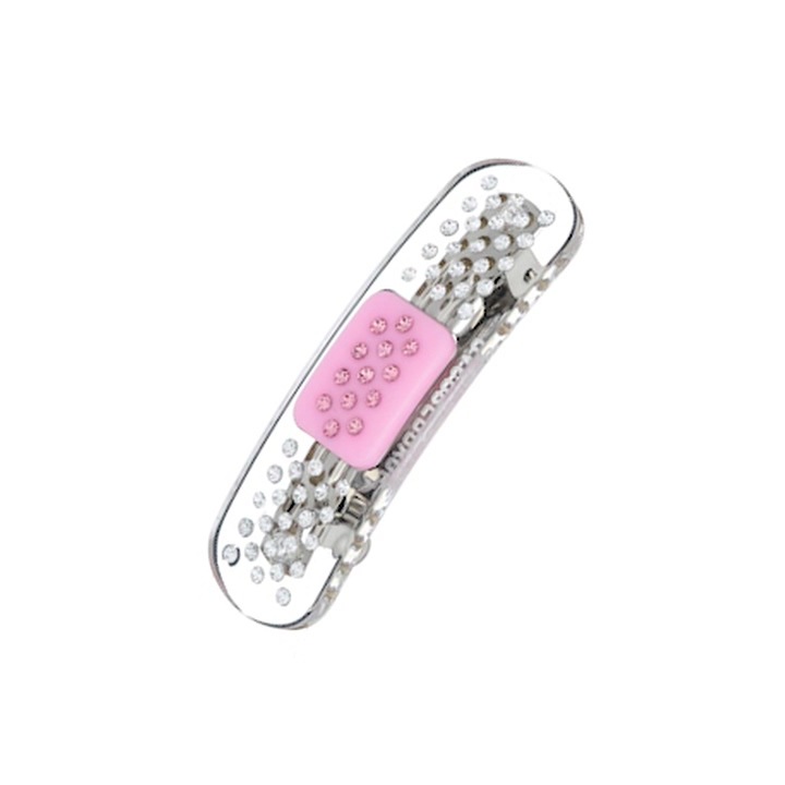 (clear pink) mini band aid hair clip 