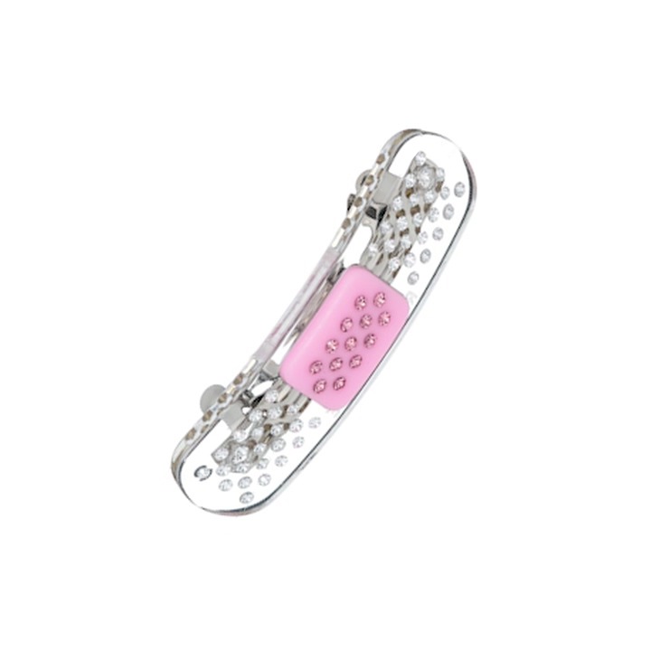 (clear pink) mini band aid hair clip 