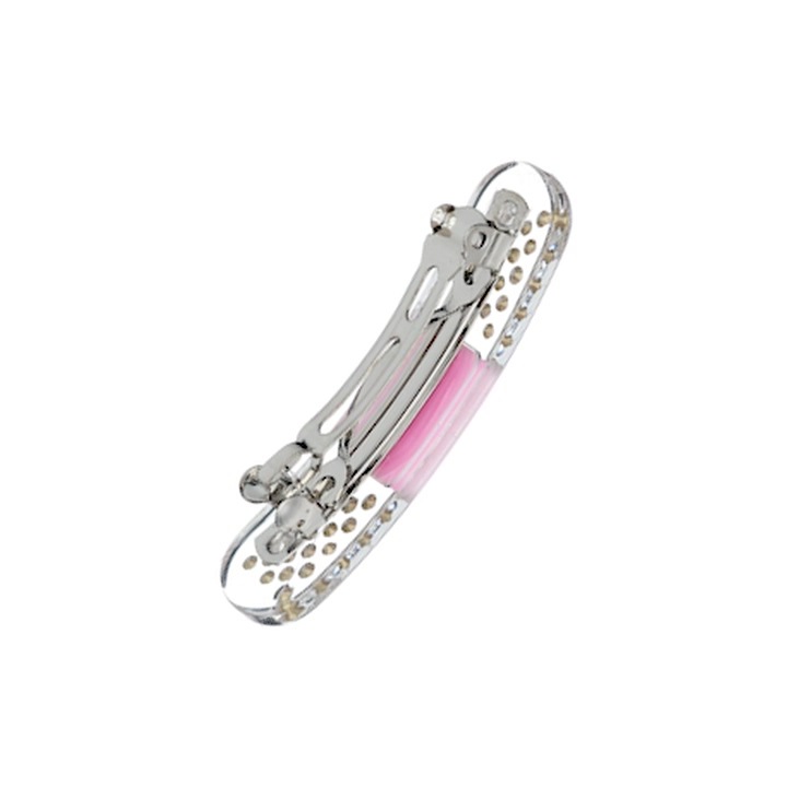 (clear pink) mini band aid hair clip 