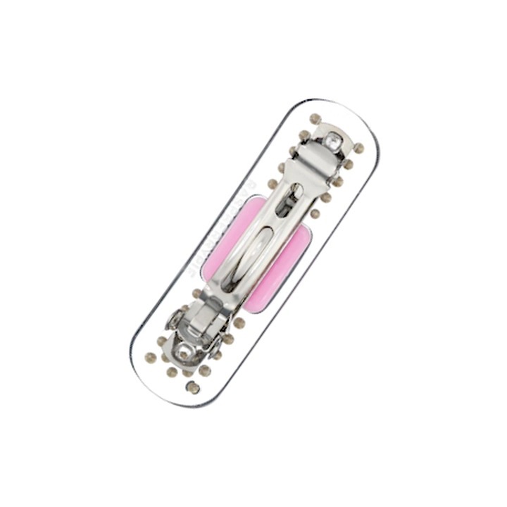(clear pink) mini band aid hair clip 