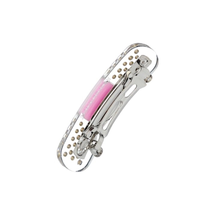 (clear pink) mini band aid hair clip 