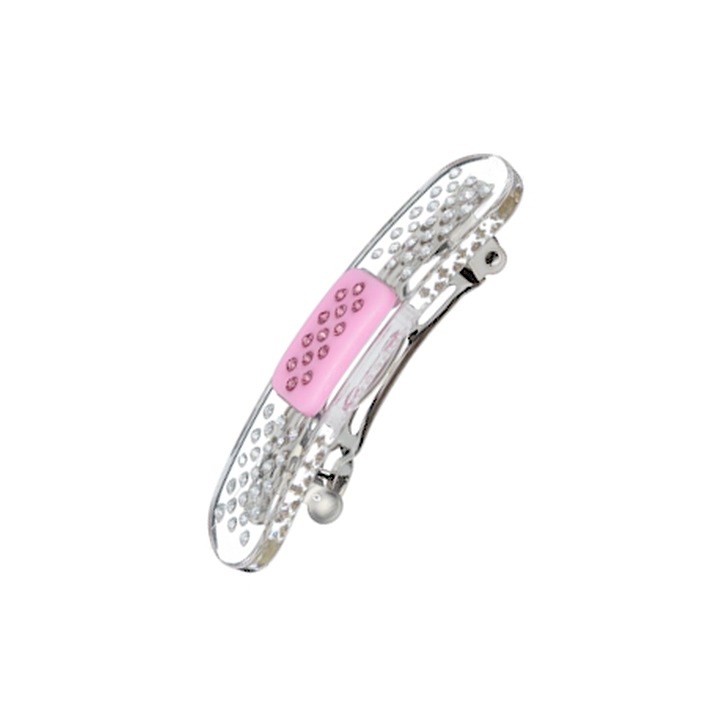 (clear pink) mini band aid hair clip 